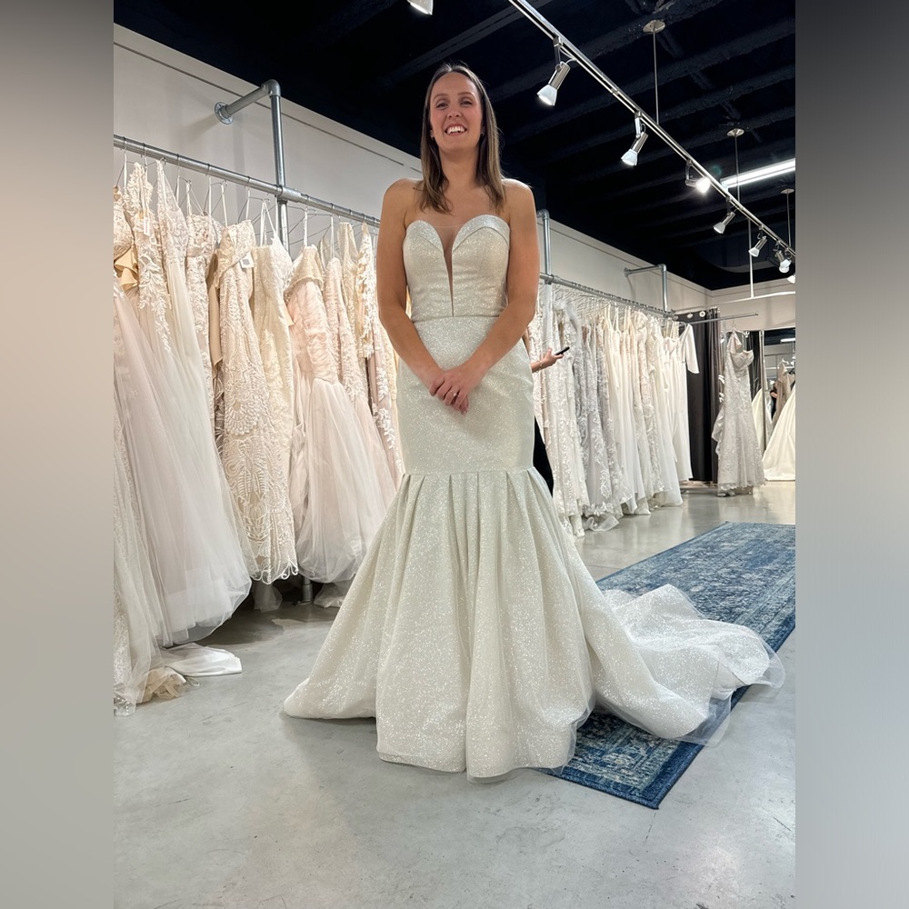 Shimmer Strapless Wedding Gown